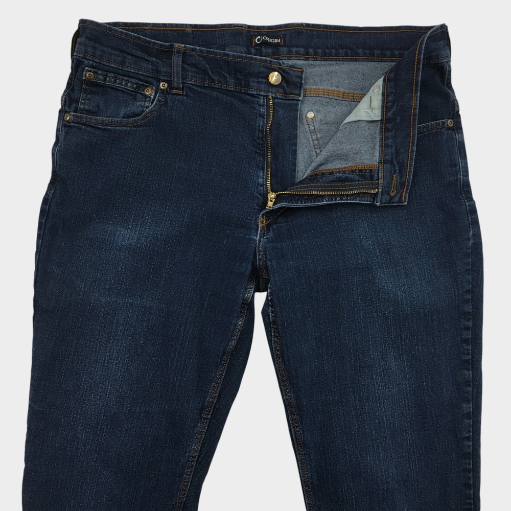 Origin Delta 68 Relaxed Fit Jeans Mens 38x36 Dark‎ Wash Indigo Performance Denim